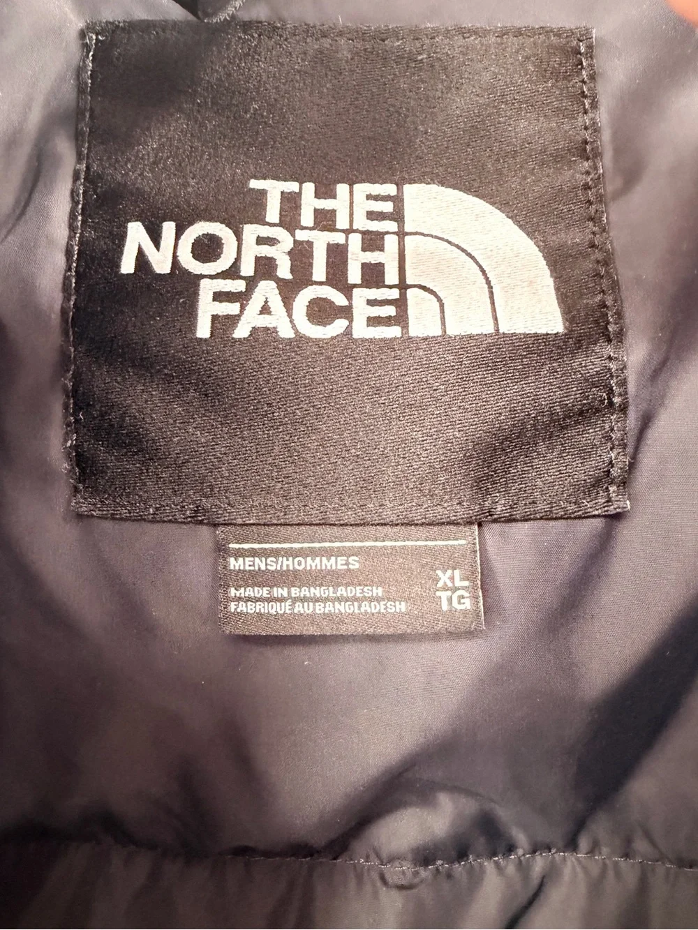 The North Face 1996 Retro Nuptse Puffer Down Jacket Blue 700 Fill Mens XL FLAW